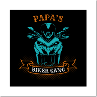 Papa's Biker Gang Father's Day Posters and Art